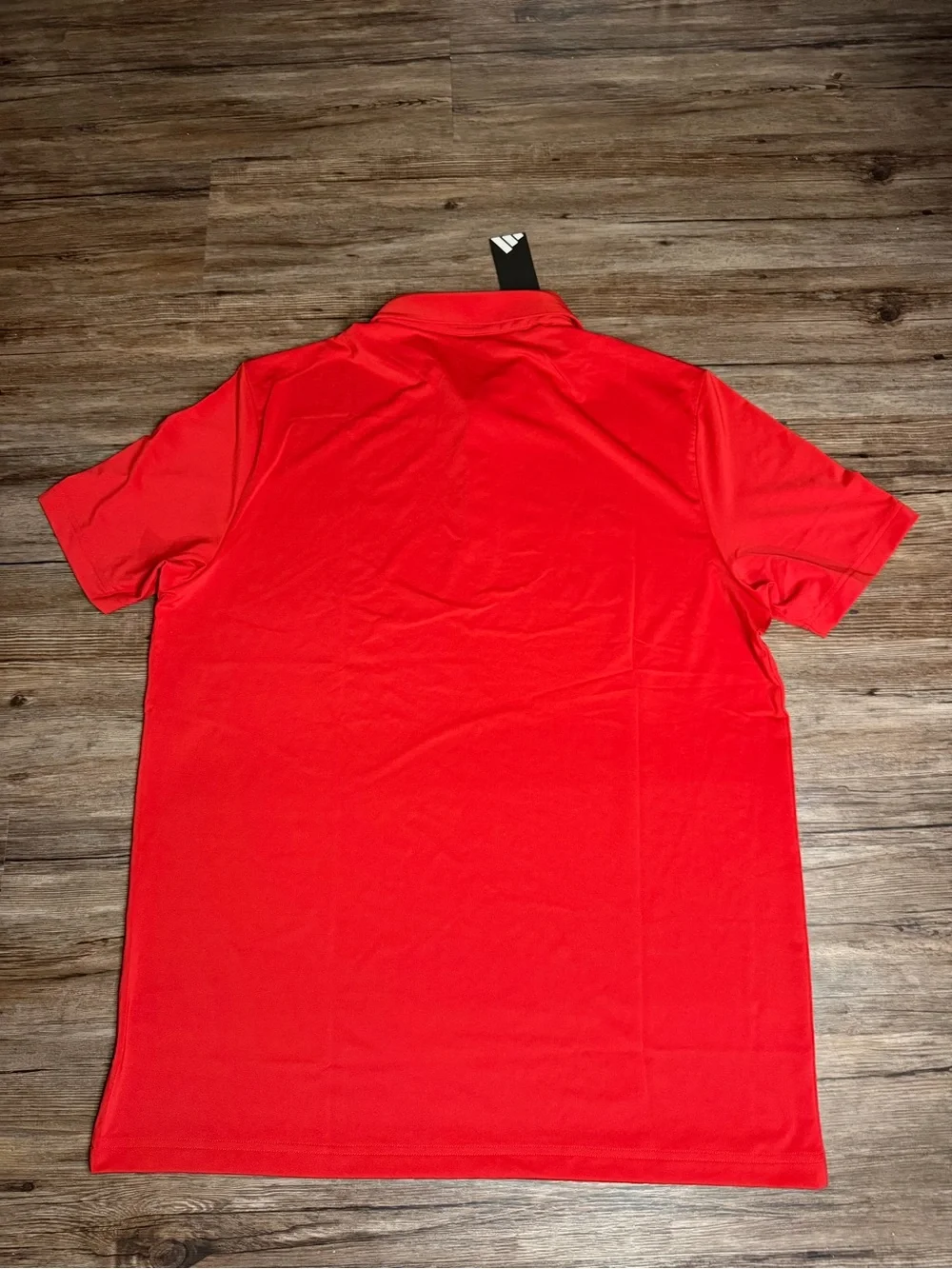 adidas NC State Red Men's Polo with Embroidered Script